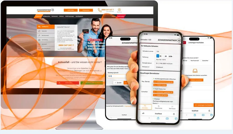 Das Kundenportal von Schadenpartner24: Statusabfrage statt Rückruf